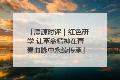 澧源时评｜红色研学 让革命精神在青春血脉中永续传承