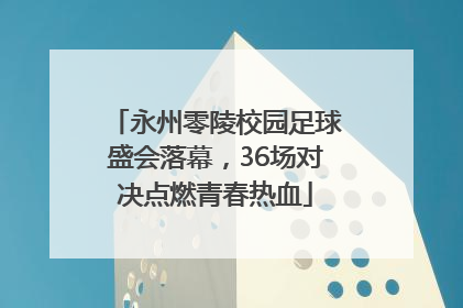 永州零陵校园足球盛会落幕，36场对决点燃青春热血