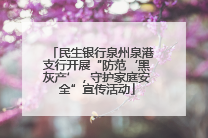 民生银行泉州泉港支行开展“防范‘黑灰产’，守护家庭安全”宣传活动