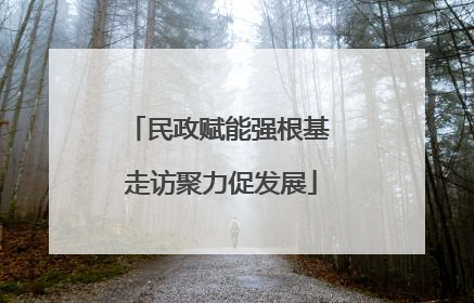 民政赋能强根基 走访聚力促发展