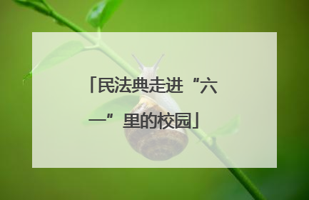 民法典走进“六一”里的校园