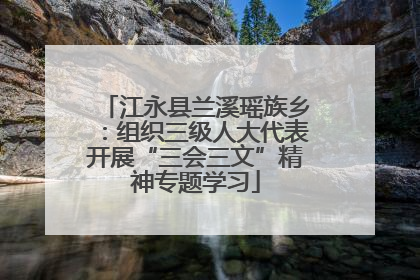 江永县兰溪瑶族乡：组织三级人大代表开展“三会三文”精神专题学习