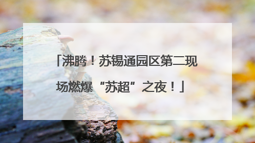 沸腾！苏锡通园区第二现场燃爆“苏超”之夜！