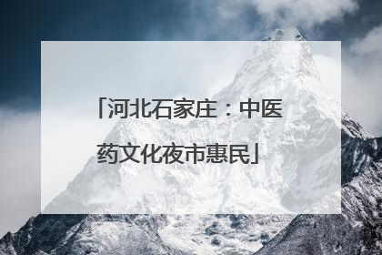 河北石家庄：中医药文化夜市惠民