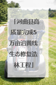 河曲县高质量完成5万亩沿黄线生态修复造林工程