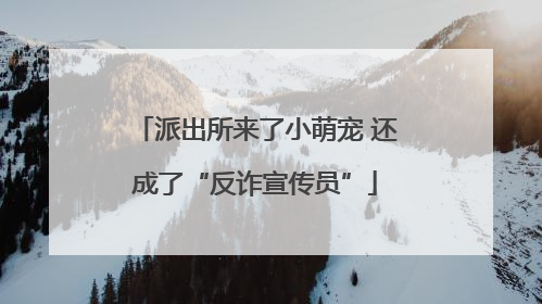 派出所来了小萌宠 还成了“反诈宣传员”