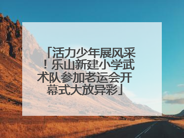 活力少年展风采！乐山新建小学武术队参加老运会开幕式大放异彩