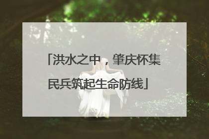 洪水之中，肇庆怀集民兵筑起生命防线