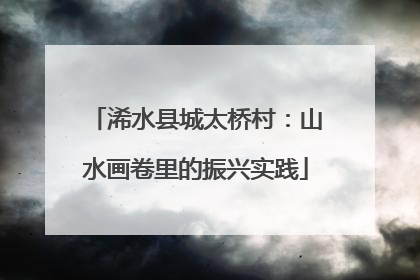浠水县城太桥村：山水画卷里的振兴实践