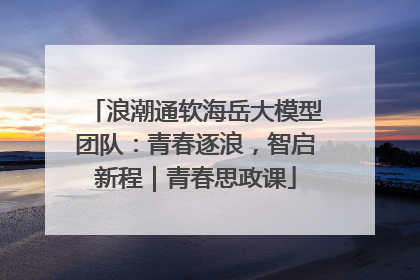 浪潮通软海岳大模型团队：青春逐浪，智启新程｜青春思政课