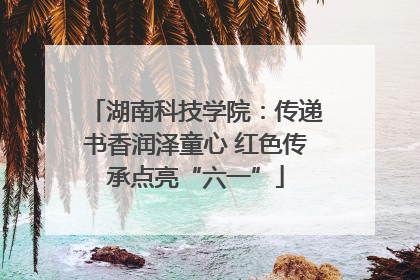 湖南科技学院：传递书香润泽童心 红色传承点亮“六一”