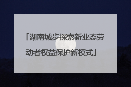 湖南城步探索新业态劳动者权益保护新模式
