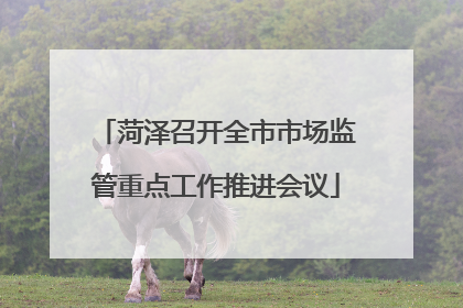 菏泽召开全市市场监管重点工作推进会议