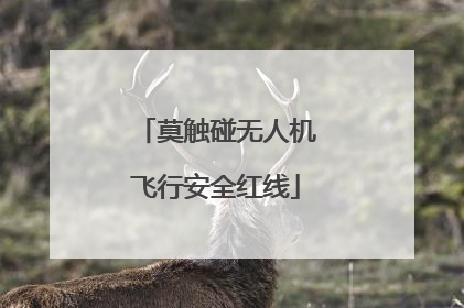 莫触碰无人机飞行安全红线