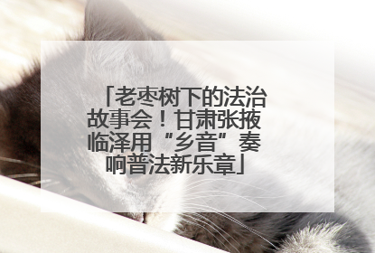 老枣树下的法治故事会！甘肃张掖临泽用“乡音”奏响普法新乐章