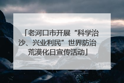 老河口市开展“科学治沙、兴业利民”世界防治荒漠化日宣传活动