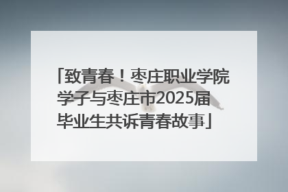 致青春！枣庄职业学院学子与枣庄市2025届毕业生共诉青春故事