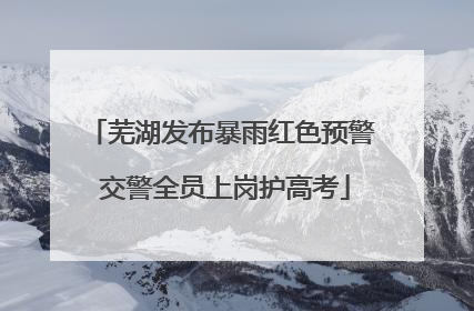 芜湖发布暴雨红色预警 交警全员上岗护高考
