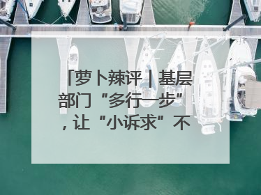 萝卜辣评｜基层部门“多行一步”，让“小诉求”不缺席法治守护