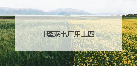 蓬莱电厂用上四种“充电宝”