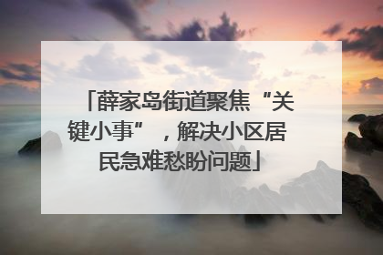 薛家岛街道聚焦“关键小事”，解决小区居民急难愁盼问题