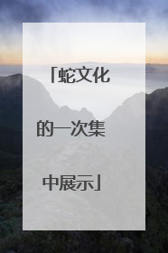 蛇文化的一次集中展示