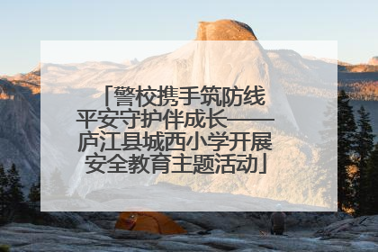 警校携手筑防线 平安守护伴成长——庐江县城西小学开展安全教育主题活动