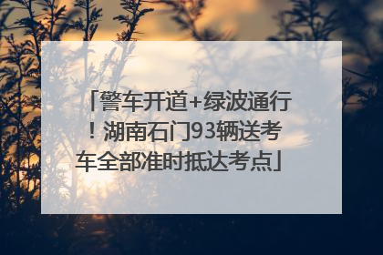警车开道+绿波通行！湖南石门93辆送考车全部准时抵达考点
