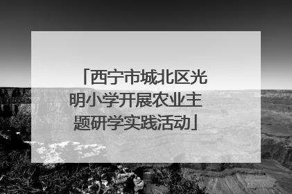 西宁市城北区光明小学开展农业主题研学实践活动