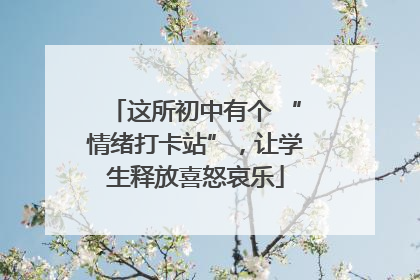 这所初中有个 “情绪打卡站”，让学生释放喜怒哀乐