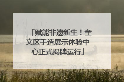 赋能非遗新生！奎文区手造展示体验中心正式揭牌运行