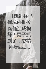 跳进兵马俑坑内推拉陶俑造成损坏！男子抓到了，患精神疾病……
