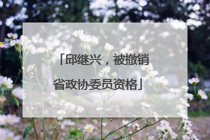 邱继兴，被撤销省政协委员资格