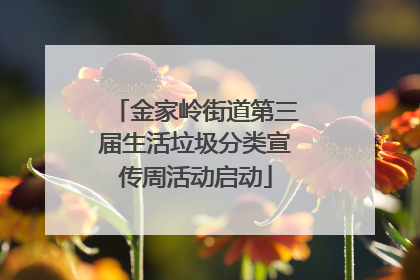 金家岭街道第三届生活垃圾分类宣传周活动启动
