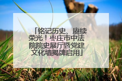 铭记历史、赓续荣光！枣庄市中法院院史展厅暨党建文化墙揭牌启用