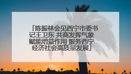 陈振林会见西宁市委书记王卫东 共商发挥气象赋能增益作用 服务西宁经济社会高质量发展