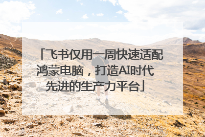 飞书仅用一周快速适配鸿蒙电脑，打造AI时代先进的生产力平台