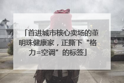 首进城市核心卖场的董明珠健康家，正撕下“格力=空调”的标签