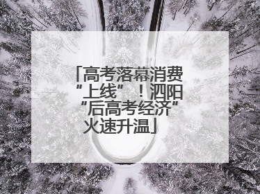 高考落幕消费“上线”！泗阳“后高考经济”火速升温