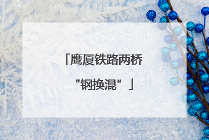 鹰厦铁路两桥“钢换混”