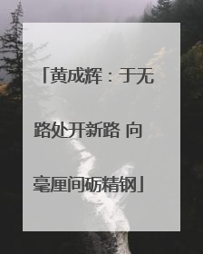 黄成辉：于无路处开新路 向毫厘间砺精钢