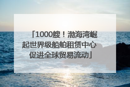 1000艘！渤海湾崛起世界级船舶租赁中心 促进全球贸易流动