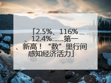 2.5%、116%、12.4%……第一、新高！“数”里行间感知经济活力