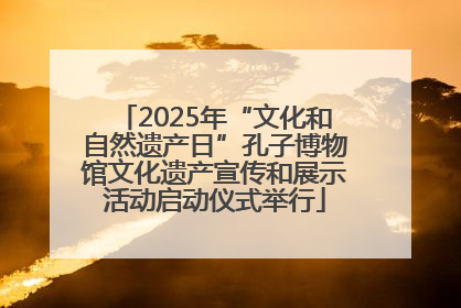 2025年“文化和自然遗产日”孔子博物馆文化遗产宣传和展示活动启动仪式举行