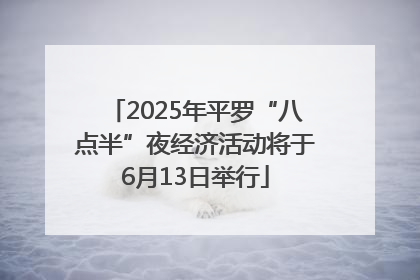 2025年平罗“八点半”夜经济活动将于6月13日举行