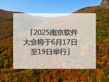 2025南京软件大会将于6月17日至19日举行