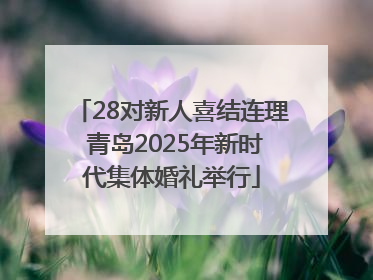 28对新人喜结连理 青岛2025年新时代集体婚礼举行