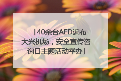 40余台AED遍布大兴机场，安全宣传咨询日主题活动举办