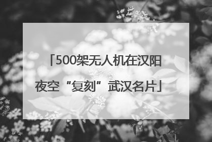 500架无人机在汉阳夜空“复刻”武汉名片
