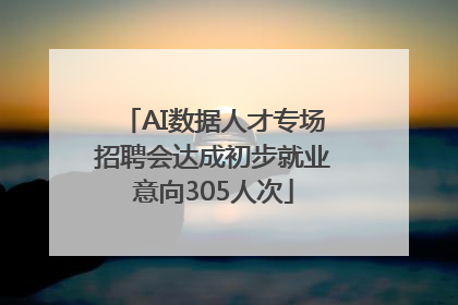 AI数据人才专场招聘会达成初步就业意向305人次